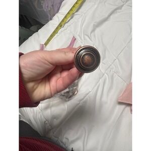 Lot of 24 Copper colored metal Cabinet‎ Drawer Knobs Round Vintage Hardware